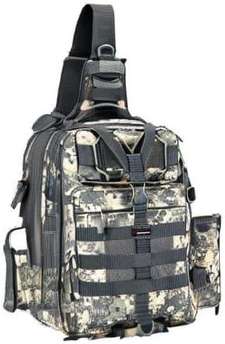 imagePiscifun Fishing Backpack with Rod Holder Lightweight Sling Bag Storge Gear and EquipmentSingle Shoulder Digital Camouflage
