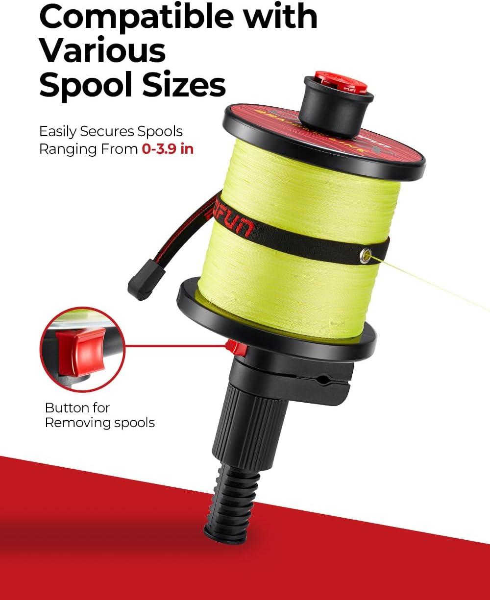 imagePiscifun Speed E Fishing Line Spooler Fishing Reel Spooler Fits Rods Line Winder for Spinning Baitcaster and Spincast ReelLine Spooler Pliers