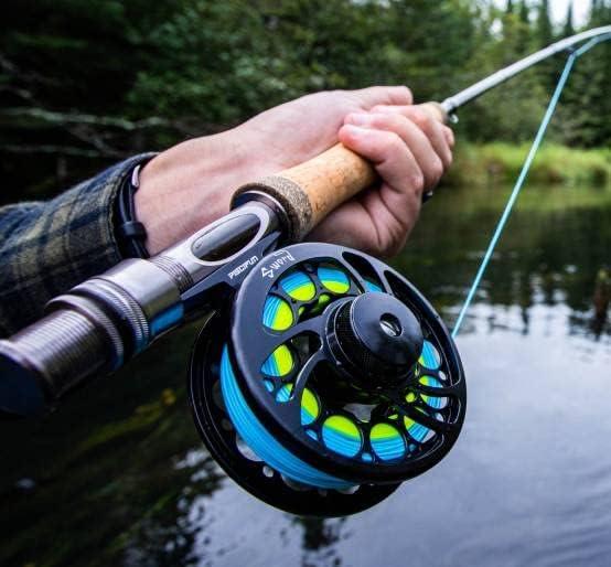 imagePiscifun Sword Fly Fishing Line with Welded Loop Weight Forward Floating Fly Line Available in WF1 WF2 WF3 WF4 WF5 WF6 WF7 WF8 WF9 and WF10 Weights in Lengths of 90 and 100 FeetSky Blue