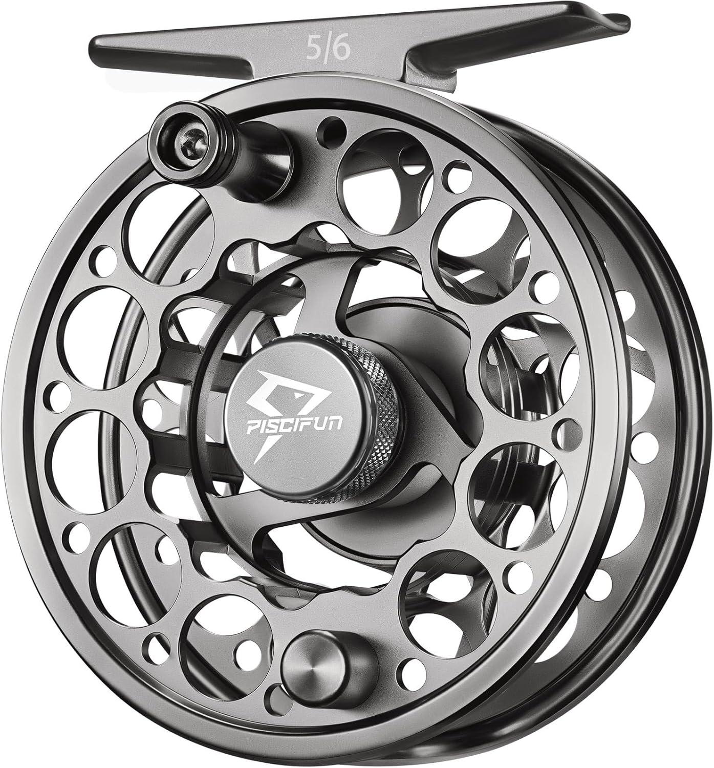 imagePiscifun Sword Fly Fishing Reel with CNC Machined Aluminum Alloy Housing 34 56 78 910 Weights Black Gunmetal Pink Space Gray78wt