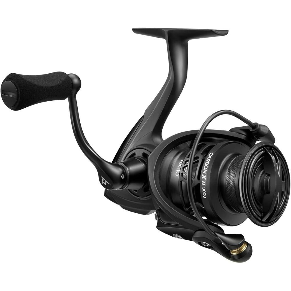 imagePiscifun Carbon X II Spinning Reels Light to 55oz Upgrade Carbon Frame Rotor 22LBs Max Drag 101 Shielded BB 621521 Smooth Powerful Freshwater Saltwater Spinning Fishing Reel3000