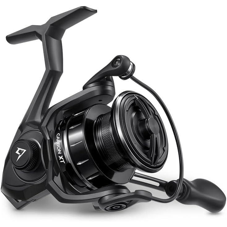 imagePiscifun Carbon XT Spinning Reels Light to 55oz Carbon Frame and Rotor 22LBs Max Drag 81 Shielded BB 521 Gear Ratio Smooth Powerful Freshwater Spinning Fishing Reel 1000 2000 30003000