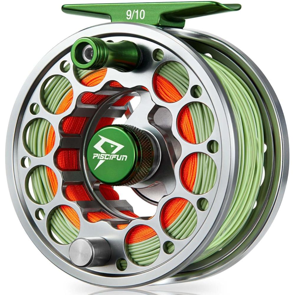 imagePiscifun Sword Fly Fishing Reel with CNC Machined Aluminum Alloy Housing 34 56 78 910 Weights Black Gunmetal Pink Space Gray910wt