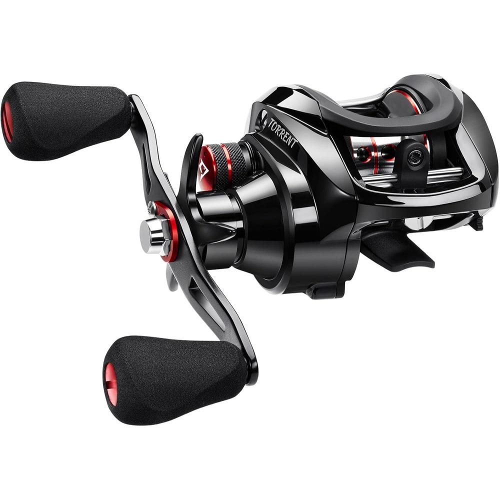 imagePiscifun Torrent Baitcaster Fishing Reel 18LB Carbon Fiber Drag Baitcasting Reel Magnetic Braking System Casting Reel Available in 711 and 531531 Right Handed