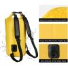 Piscifun Dry Bag, Waterproof Floating Backpack 10L/20L/30L/40L with Waterproof Phone Case for Boating, Kayaking, Fishing(Yellow)