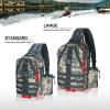 Piscifun Fishing Backpack with Rod Holder, Lightweight Sling Bag Storge Gear and Equipment(Double Shoulder – Digital Camouflage)