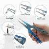 Piscifun Fishing Pliers, Saltwater Fishing Pliers with Split Ring, Fish Hook Remover, Corrosion Resistance Fly Fishing Pliers with Braid Cutters, Sheath and Lanyard, Fishing Gear Gifts for Men(Blue)