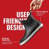 Piscifun Men’ s Deck Boots, Waterproof Fishing Rain Boots, Anti-Slip Rubber Boots with Breathable Neoprene Lining(Black)