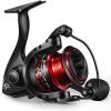 Piscifun Flame Spinning Reels, Lightweight 9+1BB Ultra Smooth Spinning Fishing Reels, 19.8LBs Max Drag, 2000, 3000, 4000, 5000 Series, Red & Blue(Red)