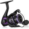 Piscifun Viper X Spinning Reels, Carbon Fiber 33LBs Max Drag, 10+1 Shielded BB, Saltwater Freshwater Spinning Fishing Reel, 5.2:1/6.2:1, 500, 1000, 2000, 3000, 4000, 5000 Series(Purple)