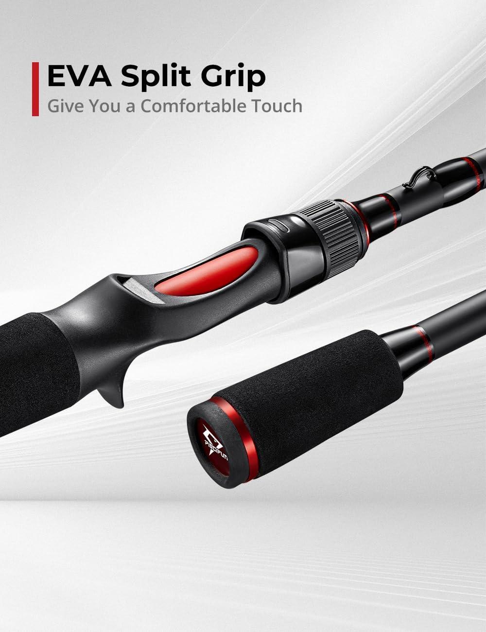 imagePiscifun Torrent Fishing Rod IM6 Carbon Baitcaster Rod ampamp Spinning Rod High Sensitive Lightweight Casting Rod ampamp Spinning Fishing Rod Zirconium Oxide Rings 2 Pieces Baitcast Rod ampamp Spin Rod66 Medium Heavy F