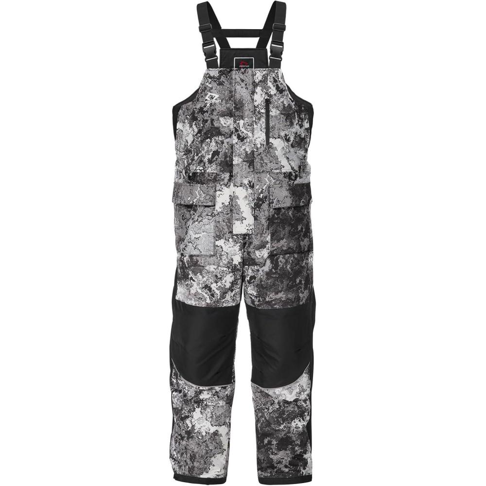 imagePiscifun Ice Fishing Bibs with Floating Technology Waterproof Insulated Fishing BibsVeil Camo
