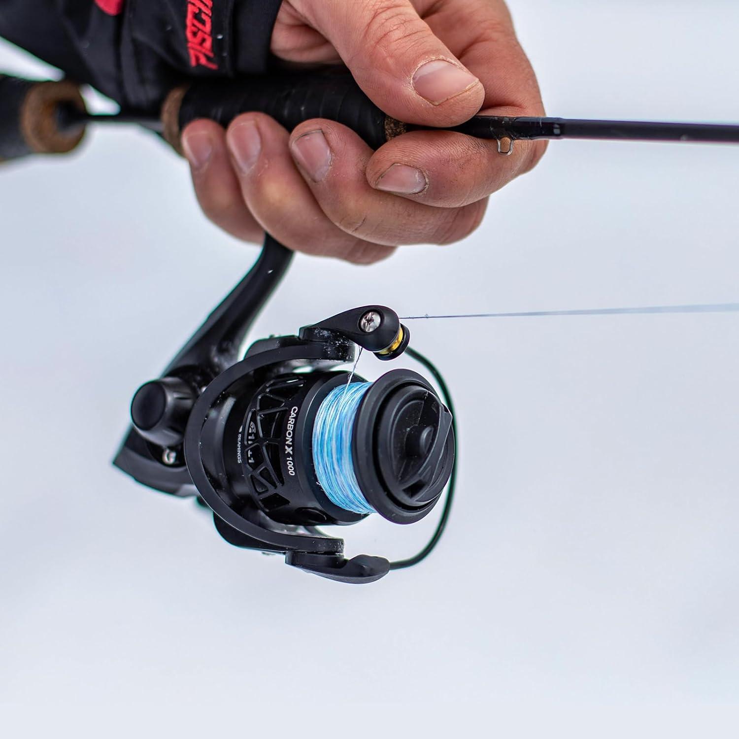 imagePiscifun Carbon X Spinning Reels Light to 51oz Carbon Frame and Rotor 33LBs Max Drag 101 Shielded BB 521621 High Speed Gear Ratio Smooth Powerful Saltwater Freshwater Spinning ReelFoldable Handle