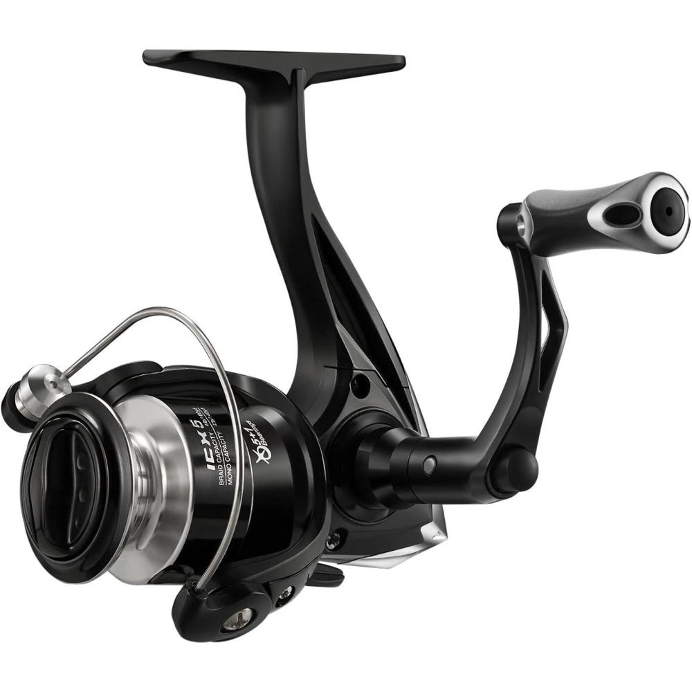 imagePiscifun ICX II Ice Fishing Reel Size 500 Designed for Ice Fishing 521 Spinning Fishing Reel Ultra Smooth 51 Sealed Ball Bearings 59oz Lightweight Ice ReelsIcx sliver 500