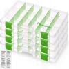 Piscifun Fishing Tackle Boxes, Tackle Trays with Waterproof Labels and Removable Dividers, 3600/3700 BPA-Free Plastic Clear Fishing Storage Organizer Boxes for Lures, 2 Packs/ 4 Packs(Green)